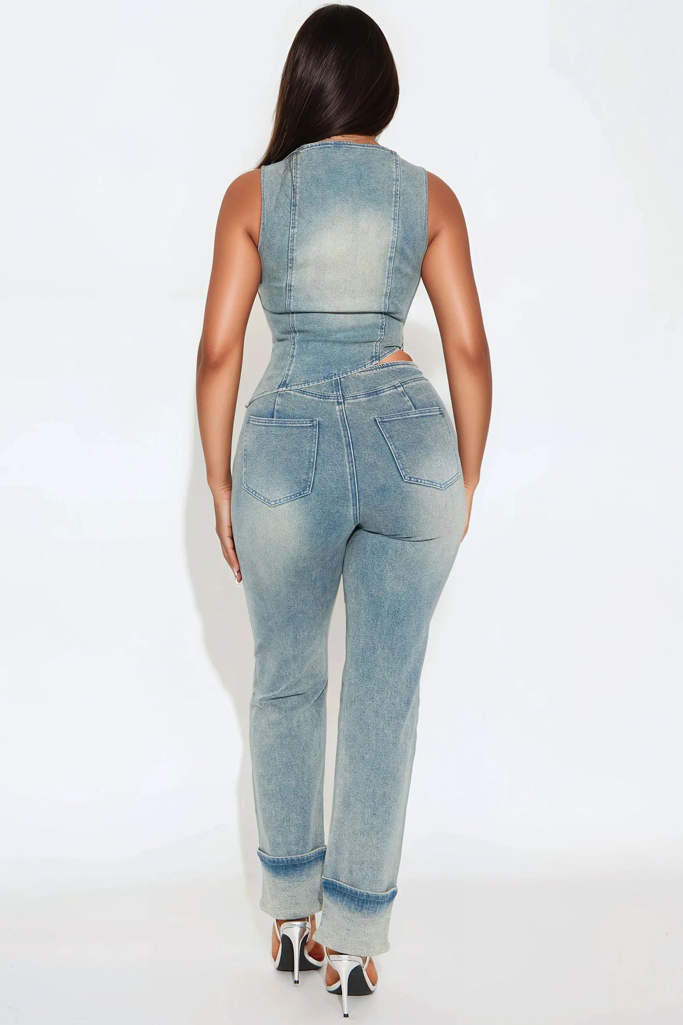 Alana Denim Pant Set