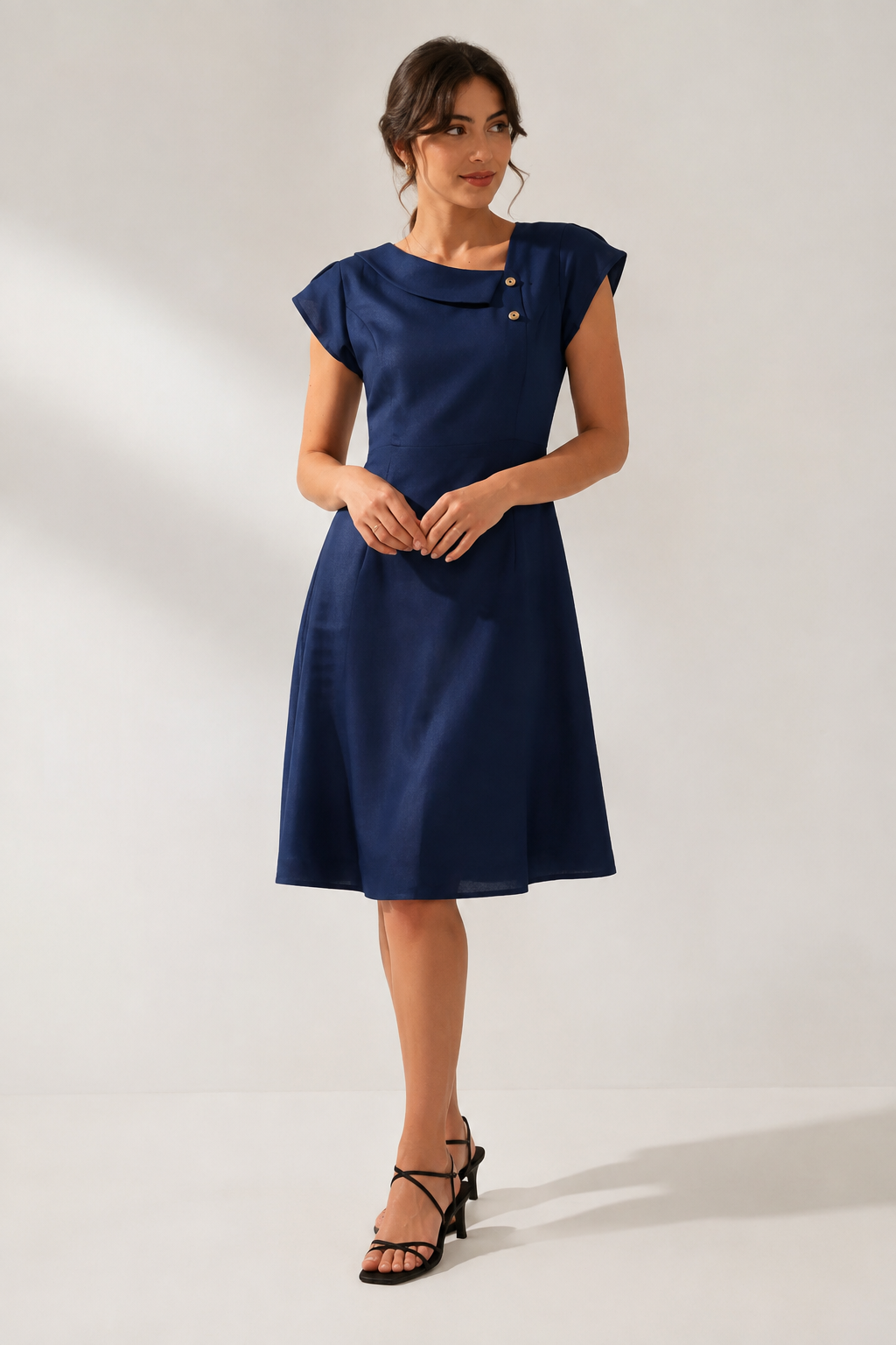 Elodie Linen Midi Dress