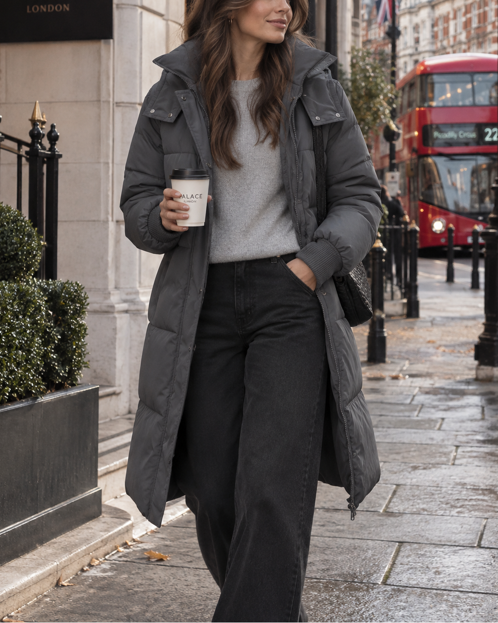 Longline Hooded Puffer Coat