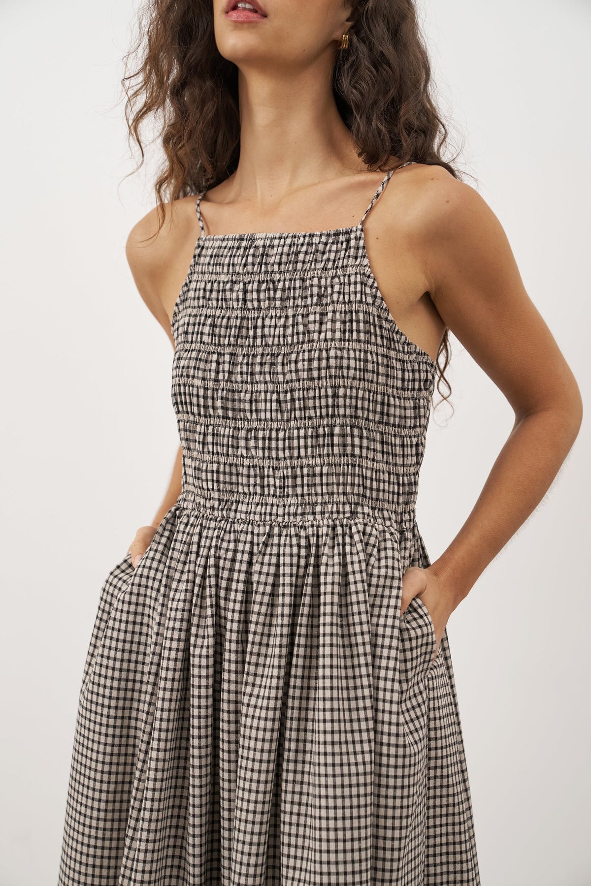 Maeve Gingham Maxi Dress