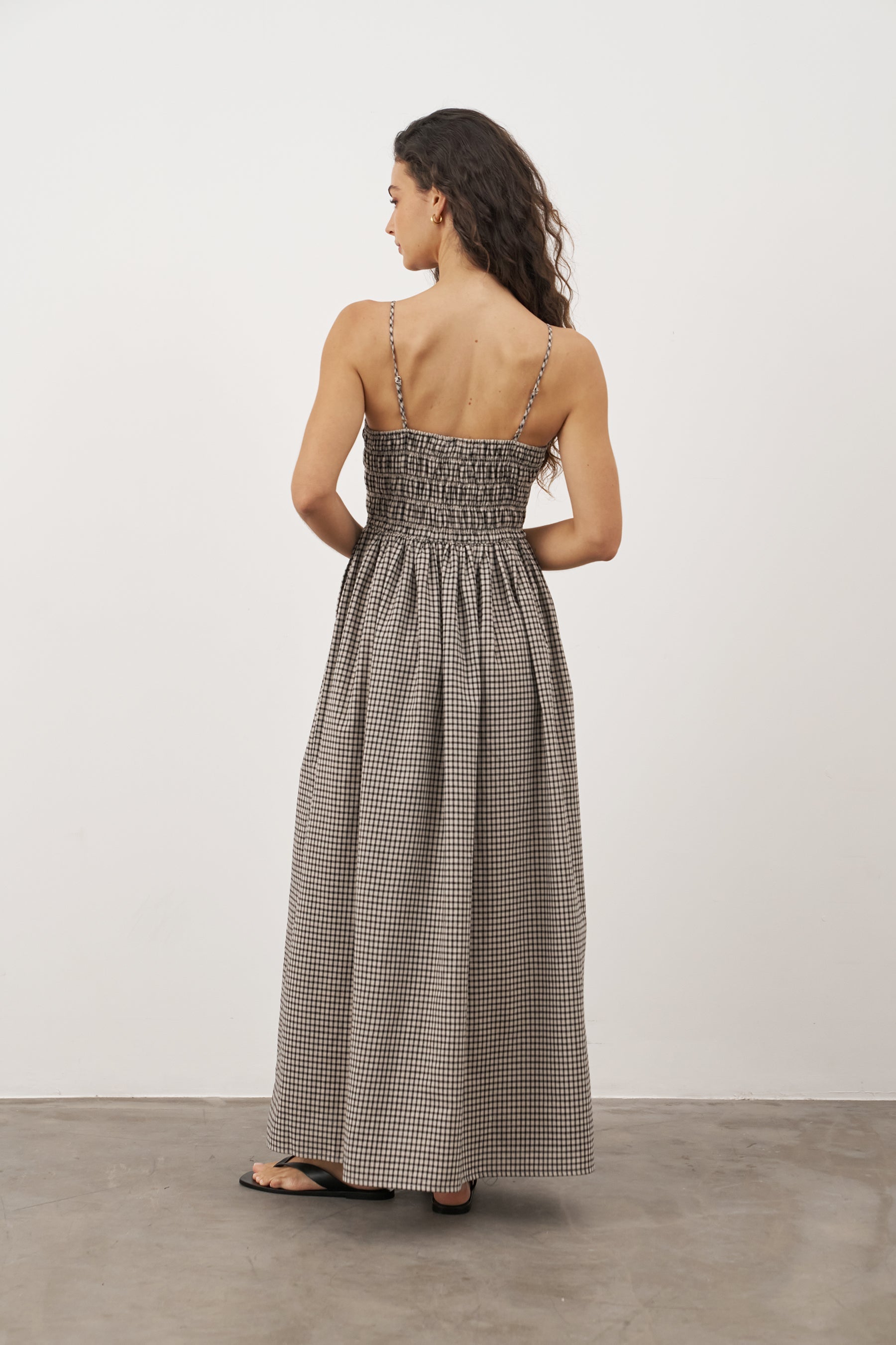 Maeve Gingham Maxi Dress
