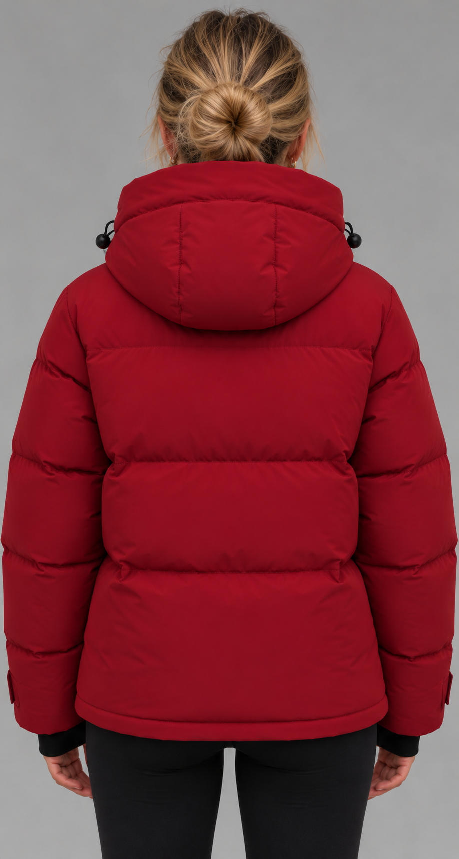 Red Hooded Padded Puffer Jacket