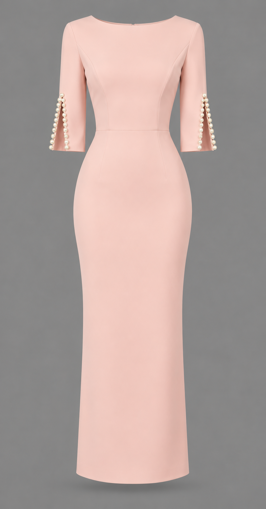 Pearl Sleeve Midi Pencil Dress