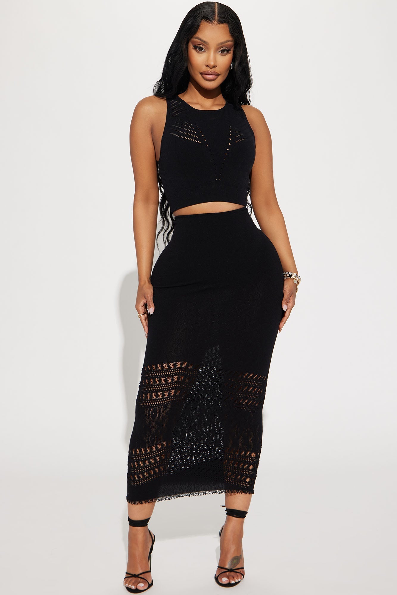 Meet Black Skirt Set