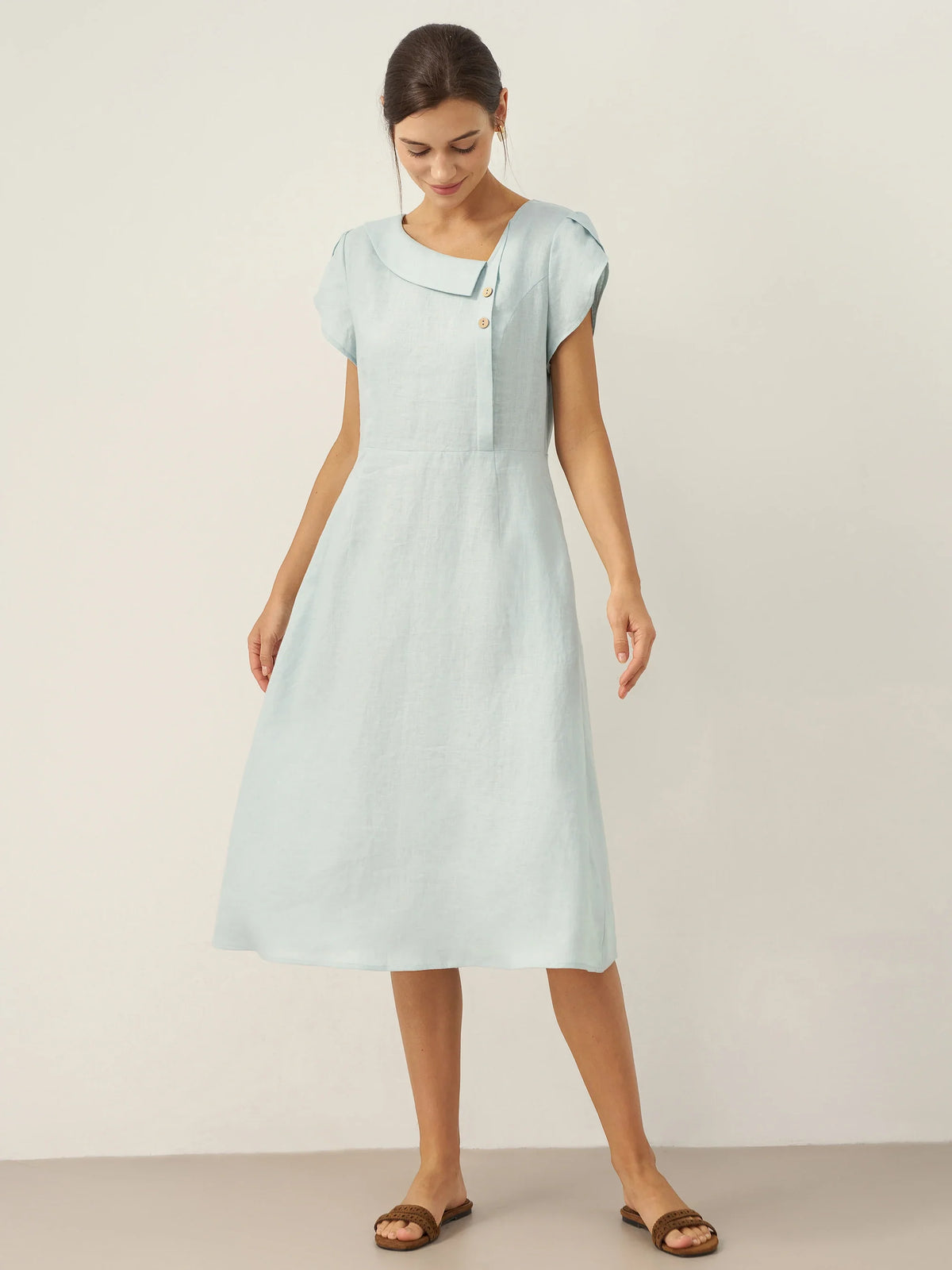 Elodie Linen Midi Dress