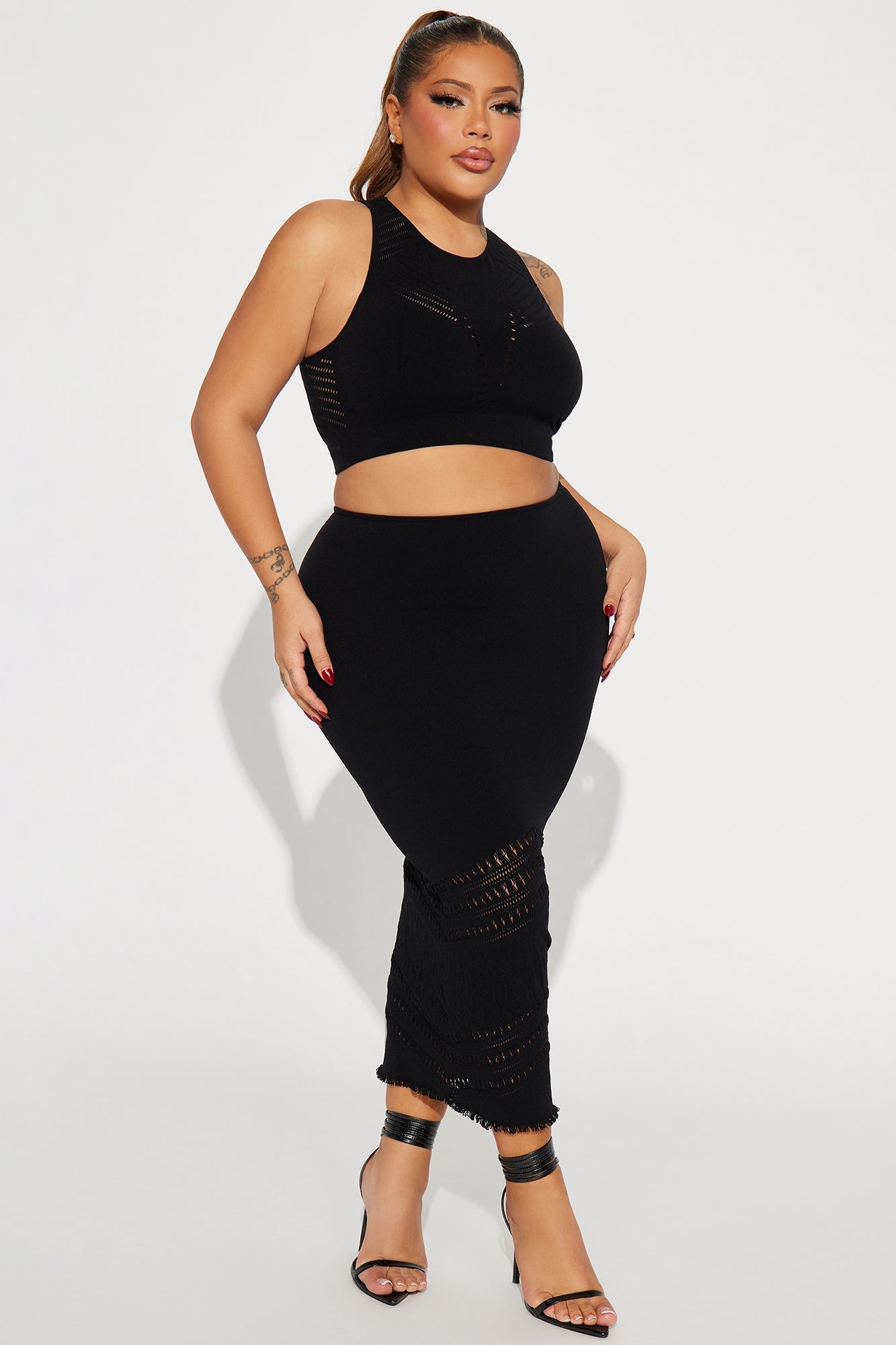 Meet Black Skirt Set