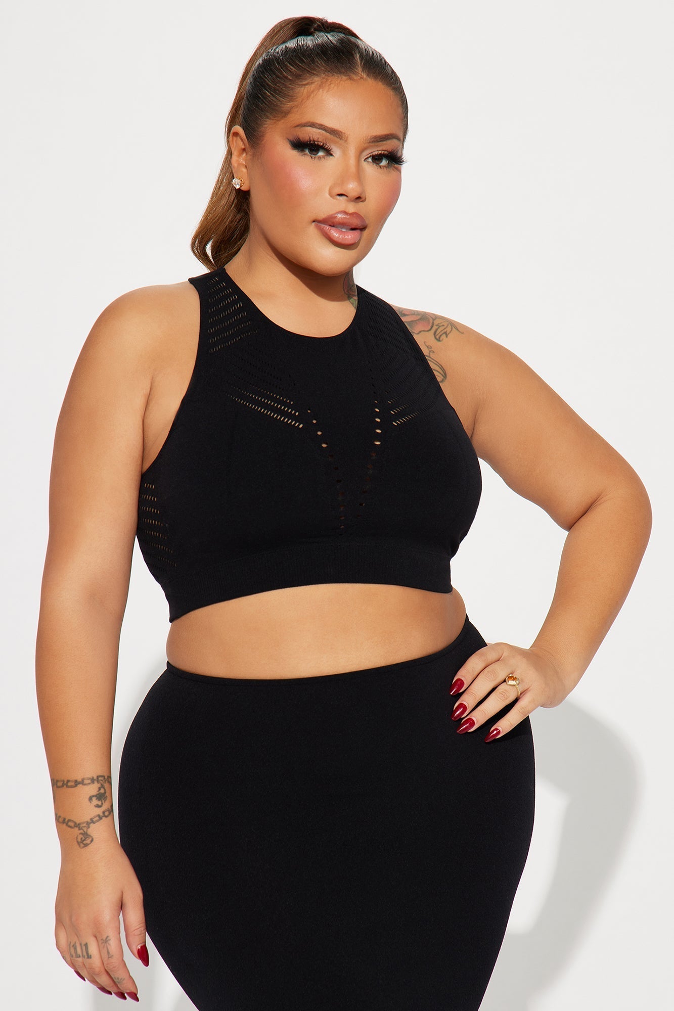 Meet Black Skirt Set