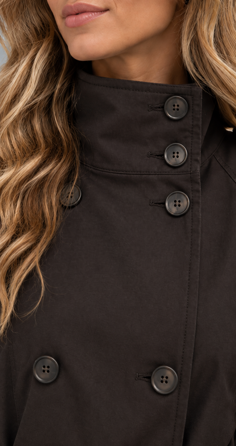 Brown Short Belted Trench Jacket