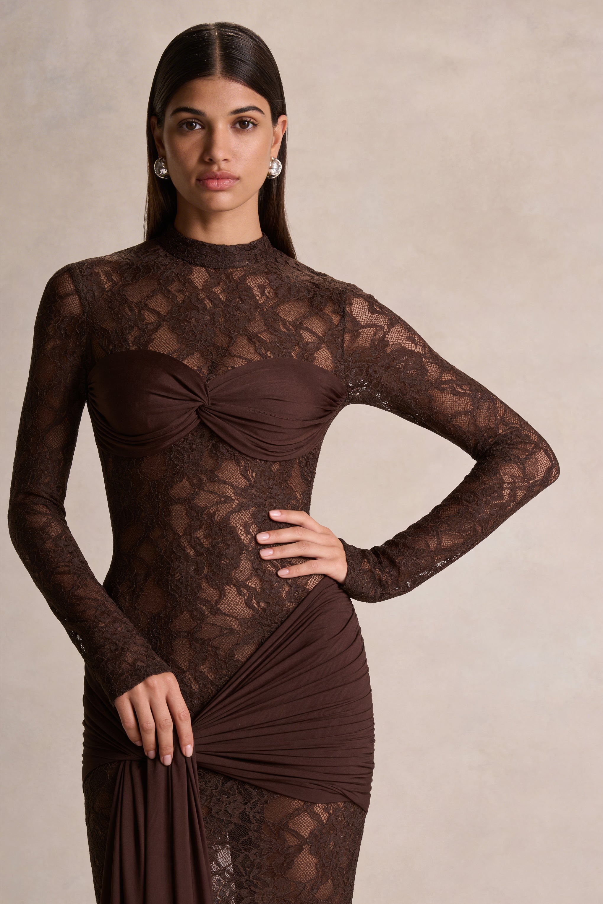 Akira Lace Maxi Dress