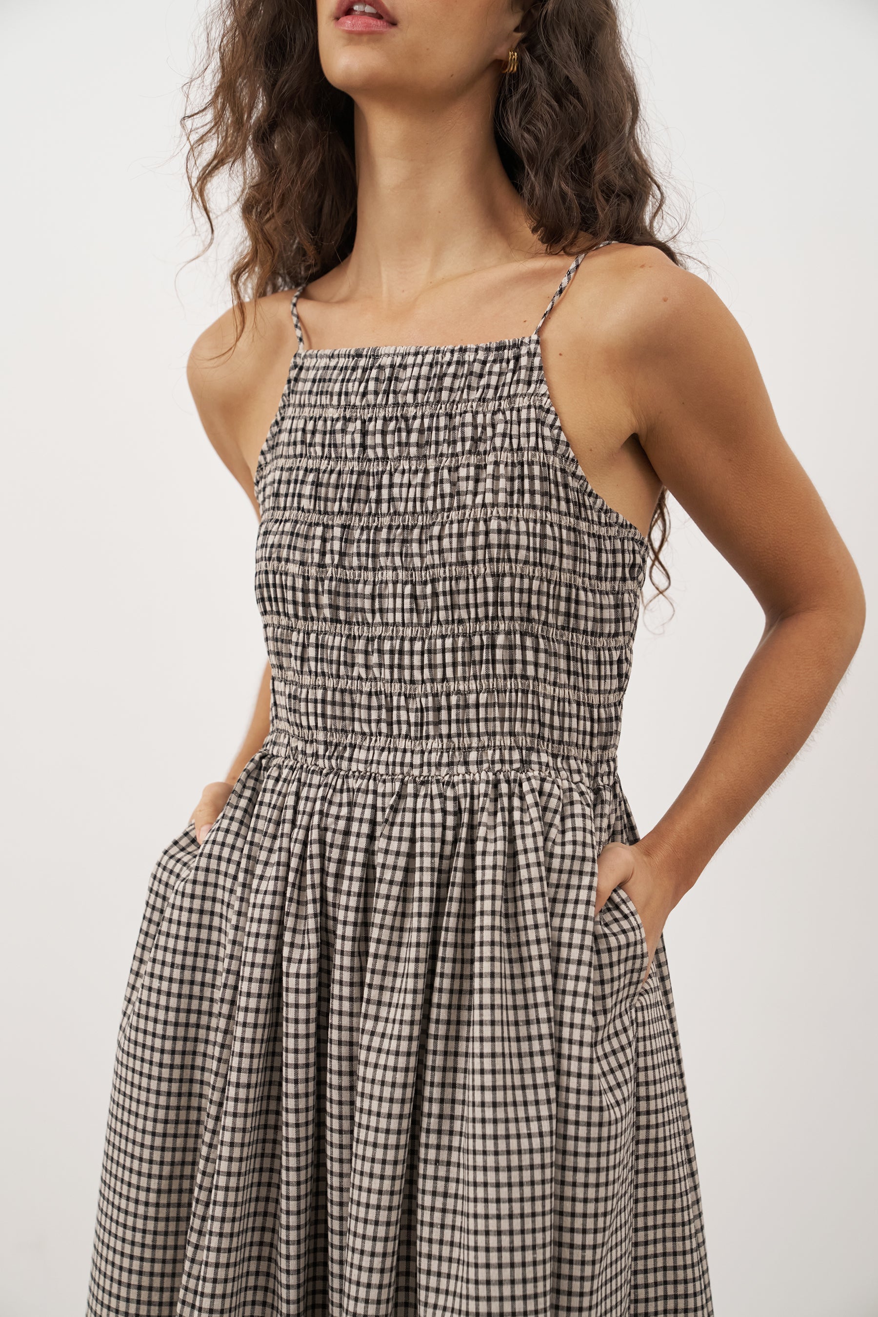Maeve Gingham Maxi Dress