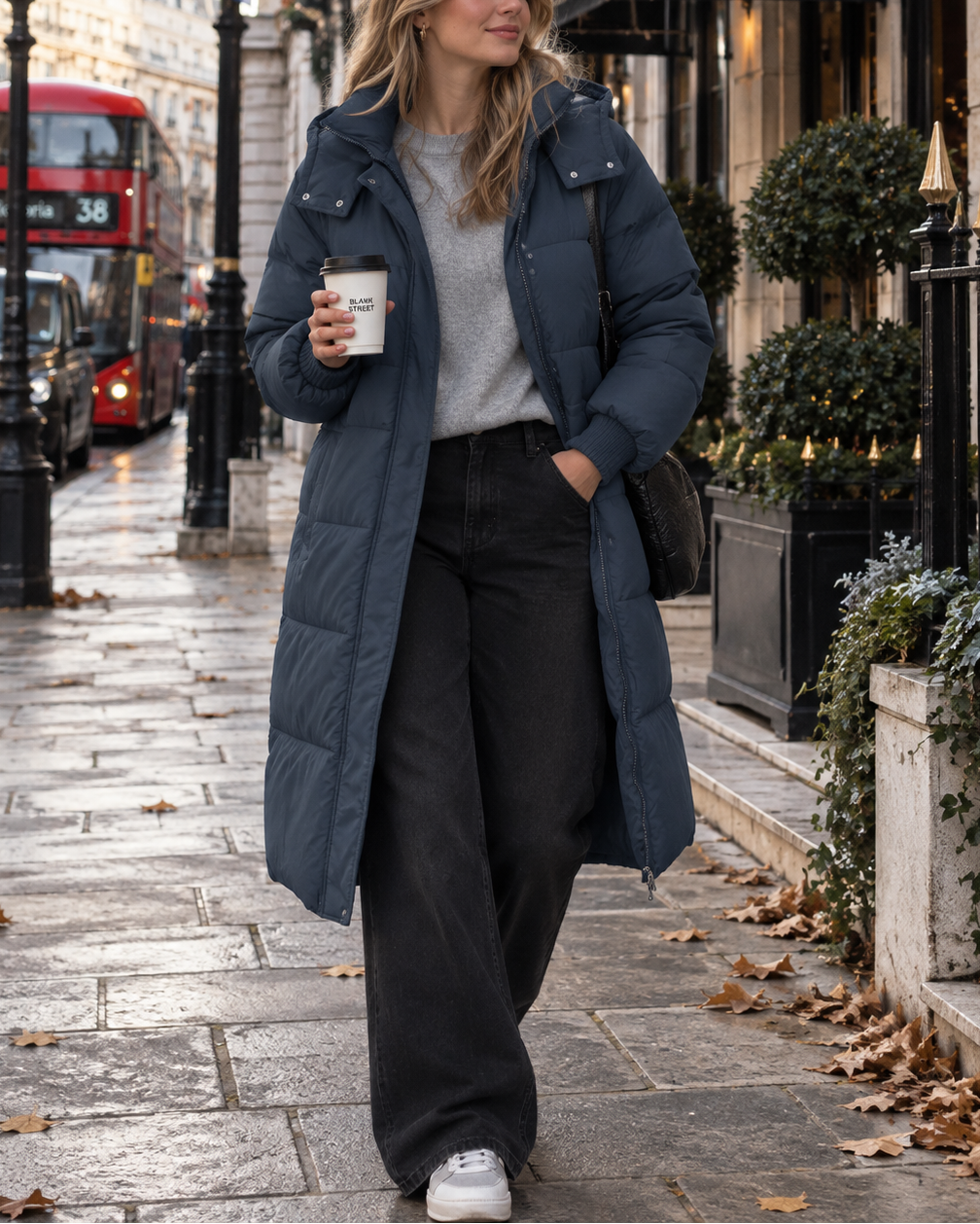 Longline Hooded Puffer Coat