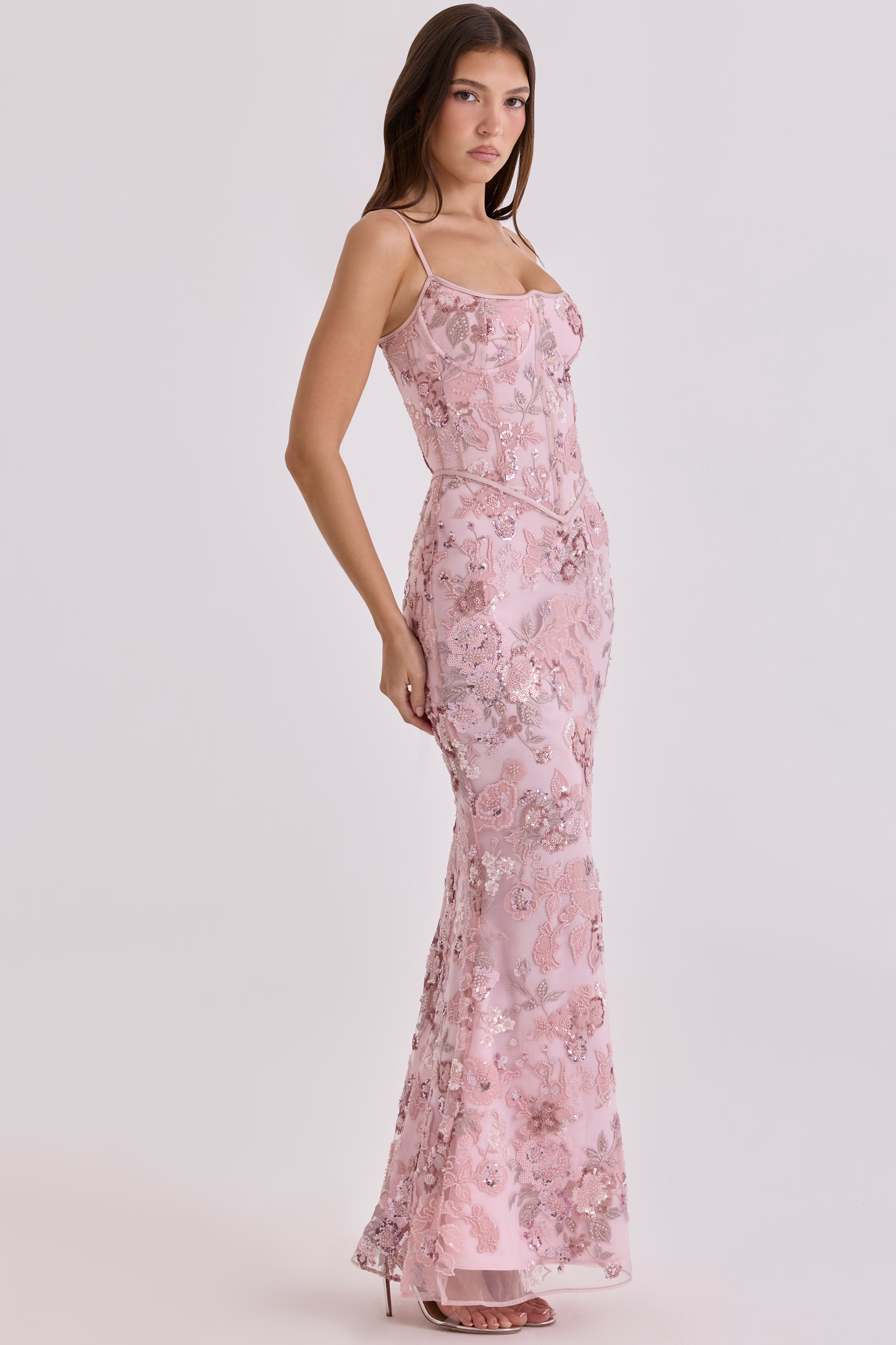 Embellished Corset Maxi Dress